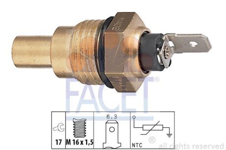 Температурный датчик охлаждающей жидкости FACET 73041 (фото 1)