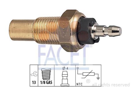 Температурный датчик охлаждающей жидкости FACET 73056