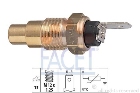 Температурный датчик охлаждающей жидкости FACET 73223
