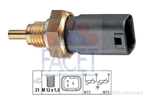 Температурный датчик охлаждающей жидкости FACET 73273