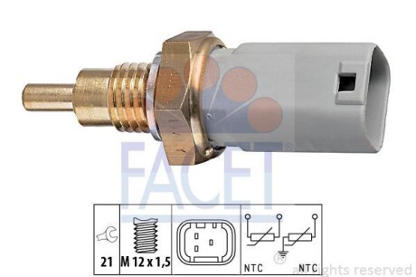 Температурный датчик охлаждающей жидкости FACET 73277