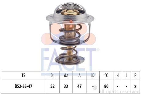 Термостат, охлаждающая жидкость FACET 78205S