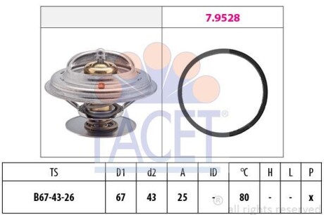 Термостат системи охолодження FACET 78333