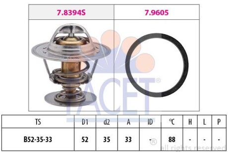 Термостат системи охолодження FACET 78483