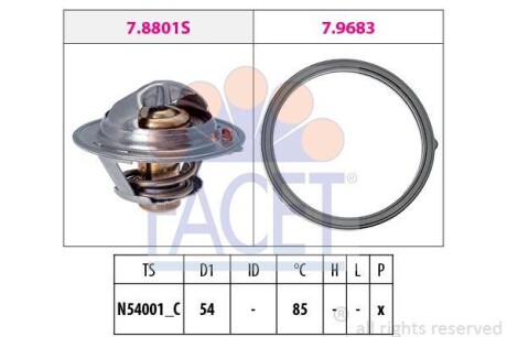 Термостат системи охолодження FACET 78803