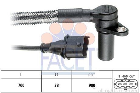 Датчик положення колінчастого вала FACET 90284