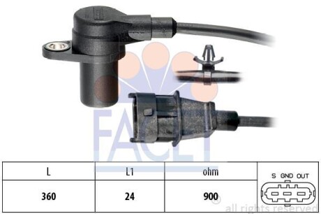 Датчик коленвала FACET 90564