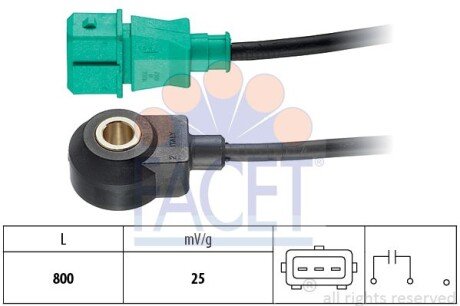 Датчик детонации VW Touareg 4.2 v8 (02-06) (9.3013) FACET 93013 (фото 1)