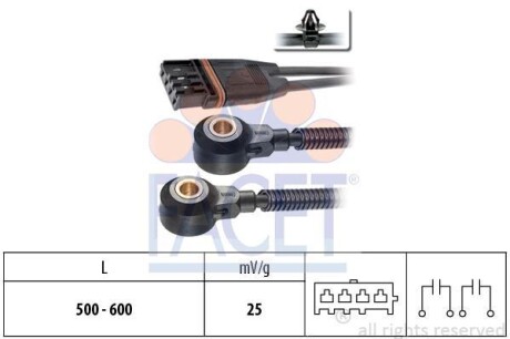 Датчик детонации Bmw 3 325 i (07-13) (9.3193) FACET 93193 (фото 1)