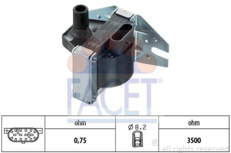 Котушка запалення FACET 96008