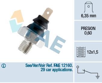 Датчик тиску мастила FAE 11650