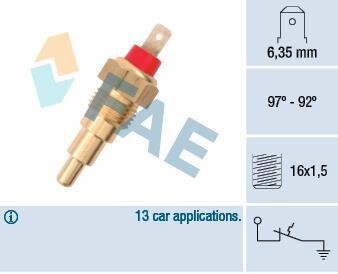 Термовимикач вентилятора радіатора FAE 37610