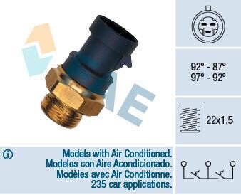 Термовимикач вентилятора радіатора FAE 37910
