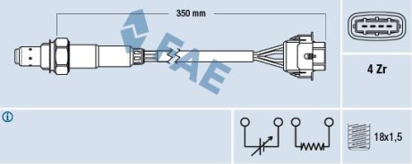 Лямбда-зонд FAE 77155 (фото 1)