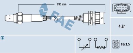 Лямбда-зонд FAE 77156
