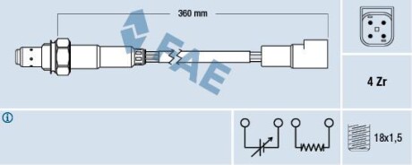 Лямбда-зонд FAE 77168