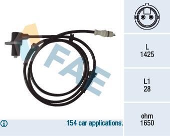 Датчик, частота вращения колеса FAE 78067