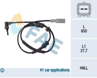 Датчик, частота вращения колеса FAE 78086