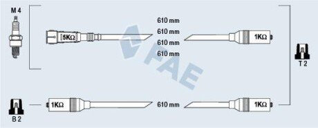 Комплект проводов зажигания FAE 85690