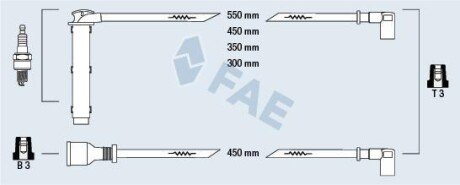 Комплект проводов зажигания FAE 85765