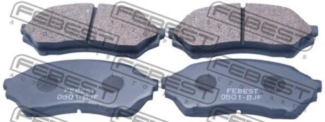 КОЛОДКИ ТОРМОЗНЫЕ ПЕРЕДНИЕ (MAZDA 323 BJ 1998-2004) FEBEST 0501-BJF