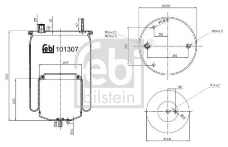 Пневмоподушка FEBI BILSTEIN 101307