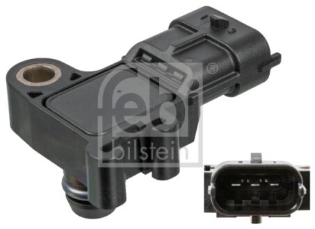Датчик тиску у впускному колекторі (3 pin) CHEVROLET AVEO, CAMARO, CORVETTE, CRUZE, ORLANDO, TRAX, OPEL ADAM, ASTRA J, ASTRA J GTC, CASCADA, CORSA D, CORSA E, INSIGNIA A, MERIVA B 1.4-6.2 09.08- FEBI FEBI BILSTEIN 106732