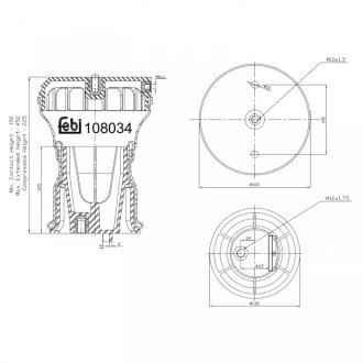 Пневмоподушка FEBI FEBI BILSTEIN 108034