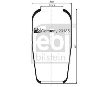 Кожух пневматической рессоры FEBI FEBI BILSTEIN 20185