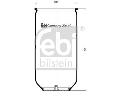 Кожух пневматической рессоры FEBI BILSTEIN 20410