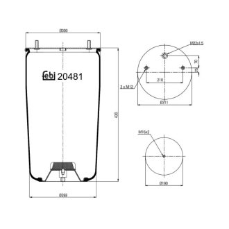 Кожух пневматической рессоры FEBI FEBI BILSTEIN 20481