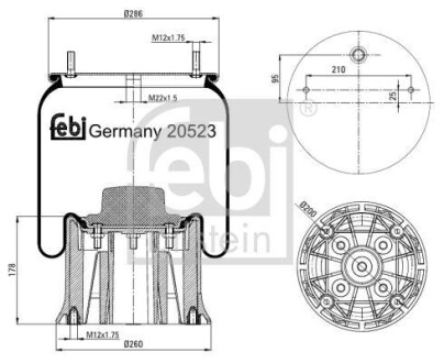 Кожух пневматической рессоры FEBI FEBI BILSTEIN 20523