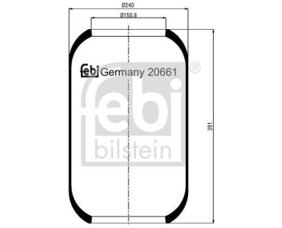 Кожух пневматической рессоры FEBI BILSTEIN 20661