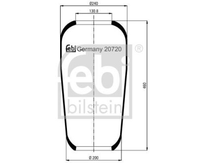 Кожух пневматической рессоры FEBI FEBI BILSTEIN 20720