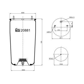 Кожух пневматической рессоры FEBI FEBI BILSTEIN 20881