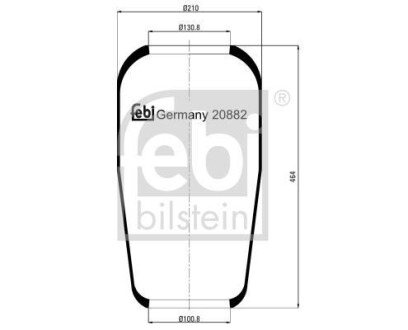 Кожух пневматической рессоры FEBI FEBI BILSTEIN 20882