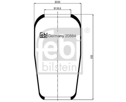 Кожух пневматической рессоры FEBI FEBI BILSTEIN 20884