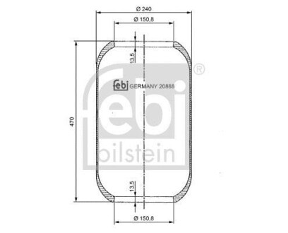 Кожух пневматической рессоры FEBI FEBI BILSTEIN 20888