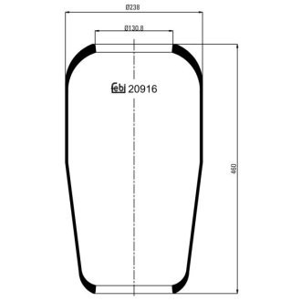 Кожух пневматической рессоры FEBI FEBI BILSTEIN 20916