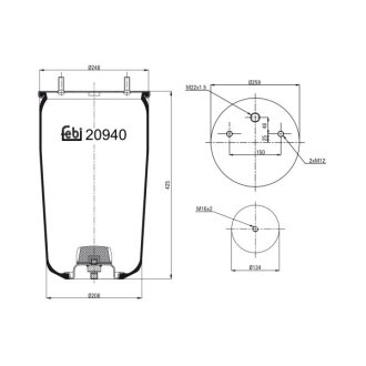 Кожух пневматической рессоры FEBI FEBI BILSTEIN 20940