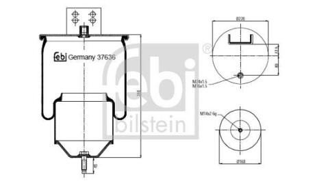 Кожух пневматической рессоры FEBI FEBI BILSTEIN 37636