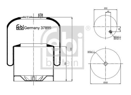 Кожух пневматической рессоры FEBI FEBI BILSTEIN 37899