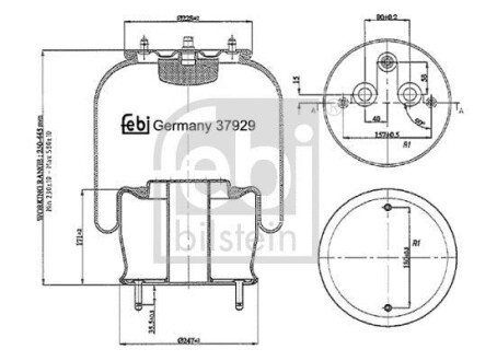 Кожух пневматической рессоры FEBI FEBI BILSTEIN 37929