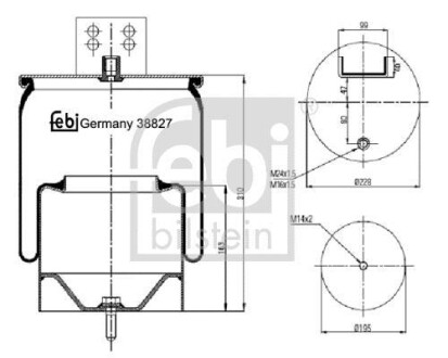 Пневмоподушка FEBI FEBI BILSTEIN 38827