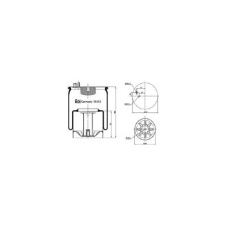 Пневморессора 4884 N1 P06 (со стаканом) FEBI FEBI BILSTEIN 39153