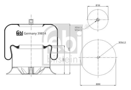 MIECH ZAW PNEUM FEBI TRUCK MERCEDES FEBI FEBI BILSTEIN 39854