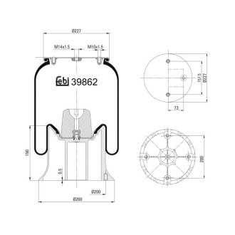 Подушка пневмоподвески FEBI FEBI BILSTEIN 39862