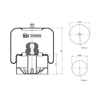Подушка пневмоподвески FEBI FEBI BILSTEIN 39988
