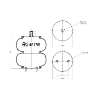 Кожух пневматической рессоры FEBI BILSTEIN 45759