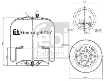 MIECH ZAW PNEUM FEBI TRUCK MERCEDES FEBI FEBI BILSTEIN 46187